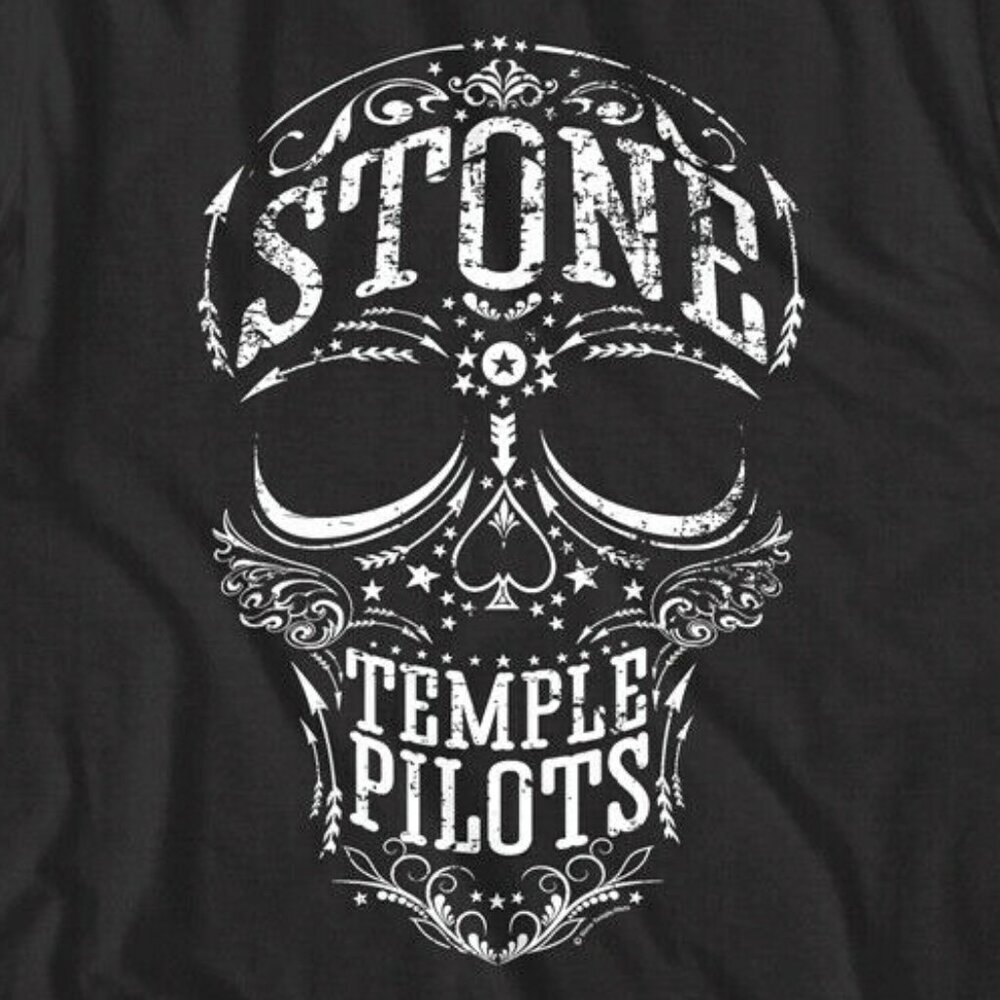 Stone Temple Pilots Sugar Skull Graphic T-Shirt Rock Band Music Fan Gift Tee 17 - Picture 2 of 5
